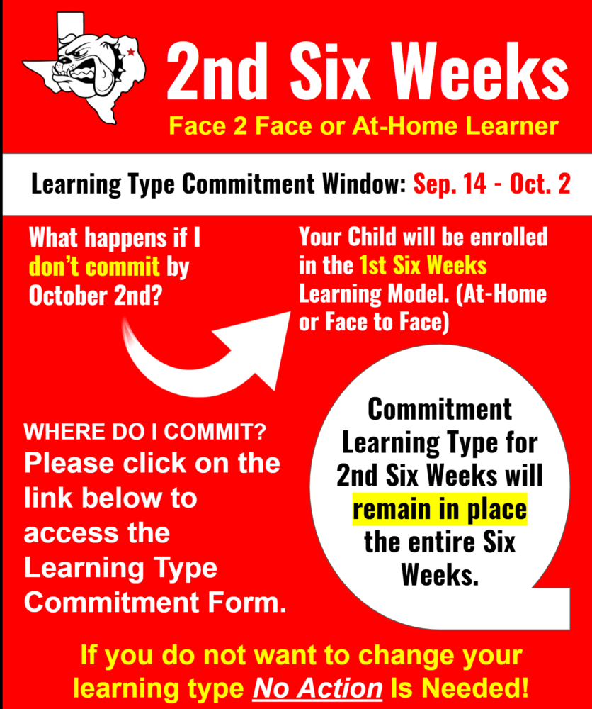 2nd Six Weeks (Face 2 Face or At-Home Learner)