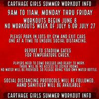 CHS ATHLETICS GIRLS' SUMMER WORKOUT