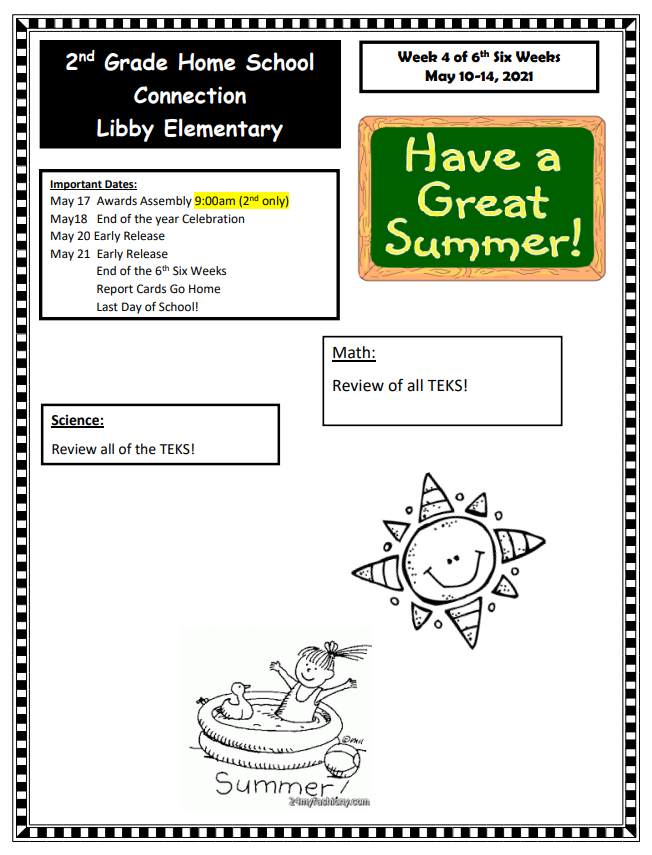 2nd Grade HSC - Week 36 - Page 1