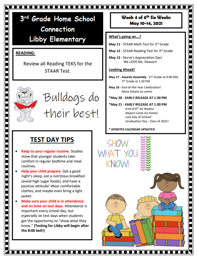3rd Grade HSC - Week 36 - Page 1