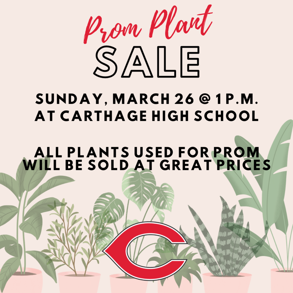 Prom Plant Sale Sunday March 26 at 1 p.m.